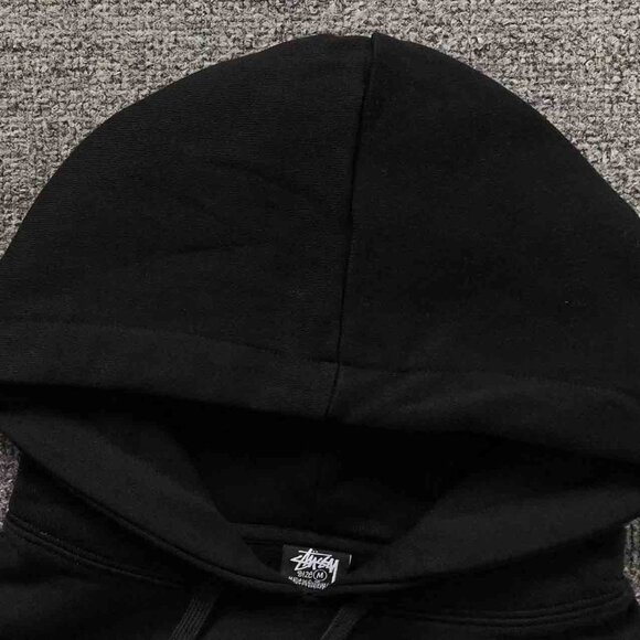 Men's Stussy Print Hoodie Black - Picture 6 of 8